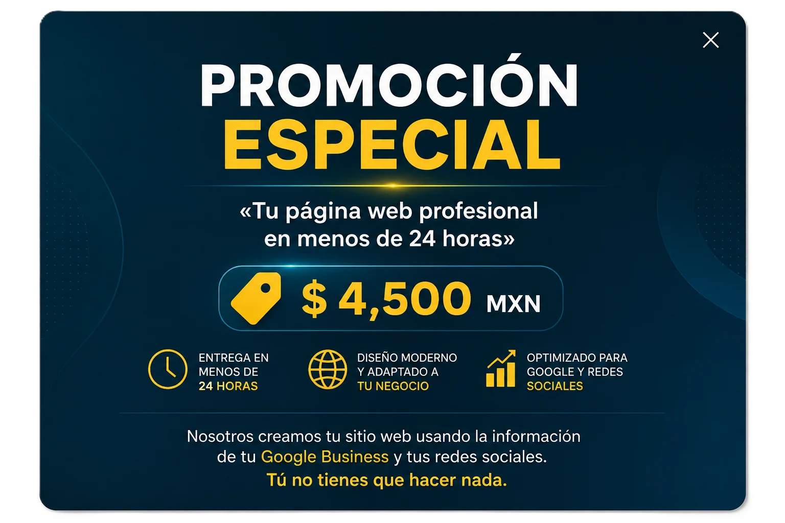web express promocion 4500 pesos-bg Sitio web en promoción descuento website 4500 pesos